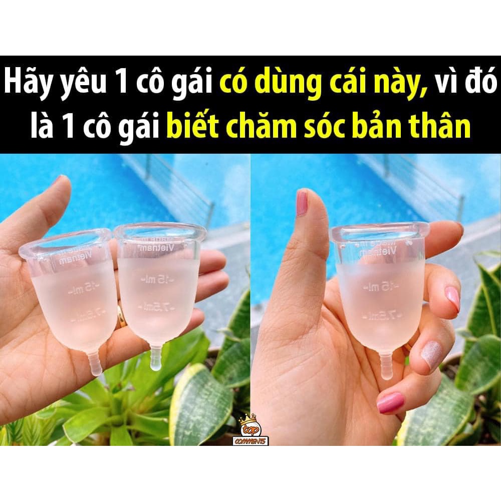 Cốc Nguyệt San BeUcup Silicon Y Tế Wacker Đức Siêu Mềm, Đạt Chuẩn FDA Hoa Kỳ
