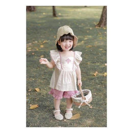 Bộ Melisa áo cánh tiên quần hồng - HÀNG SALE KO ĐỔI TRẢ