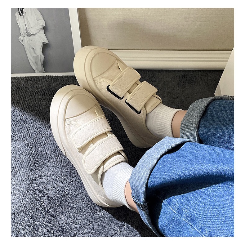 Giày thể thao vải canvas quai dán đế bánh mì ulzzang -  G02