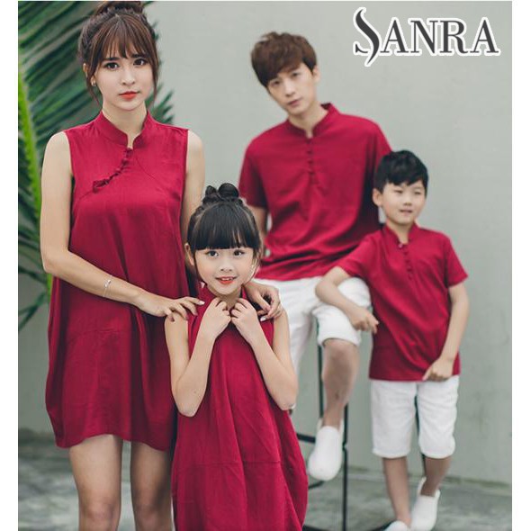 Shop Ngoc Trinh HCM - Shop Ngoc Trinh HCM - Set đầm và áo gia đình cổ tàu-Sỉ từ 5 set trở lên - Nhắn tin cho shop để ch