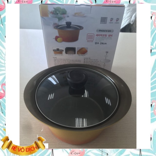 Bộ nồi chống dính đáy từ CookWay Hàn Quốc size 18-20-24cm hàng mới về [Free Ship]