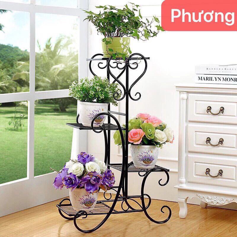 Kệ để châu hoa cây cảnh bằng sắt 5 tầng