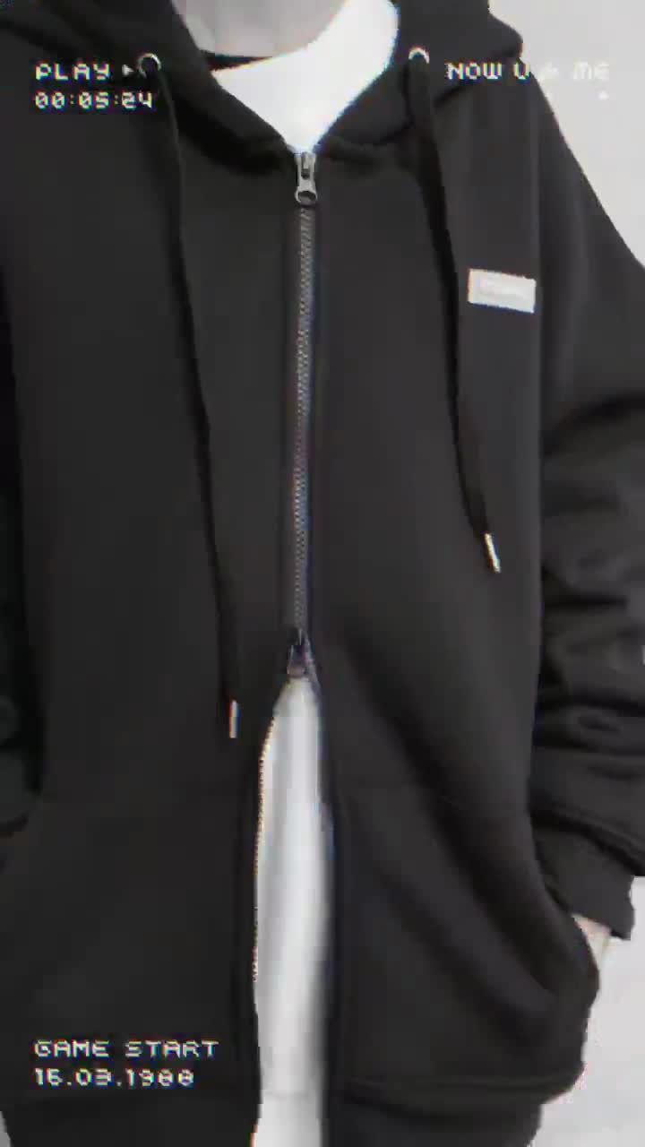 Áo khoác Zip hoodie nỉ bông có túi trong, khoá kéo 2 chiều D’BAKU BASIC LOGO (Tặng kèm túi Tote) | BigBuy360 - bigbuy360.vn