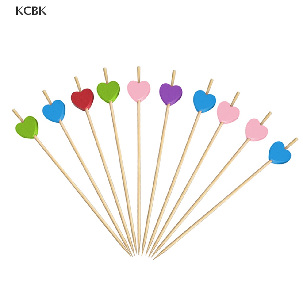 Set 100 Xiên Gỗ Tre Ăn Trái Cây Hình Trái Tim