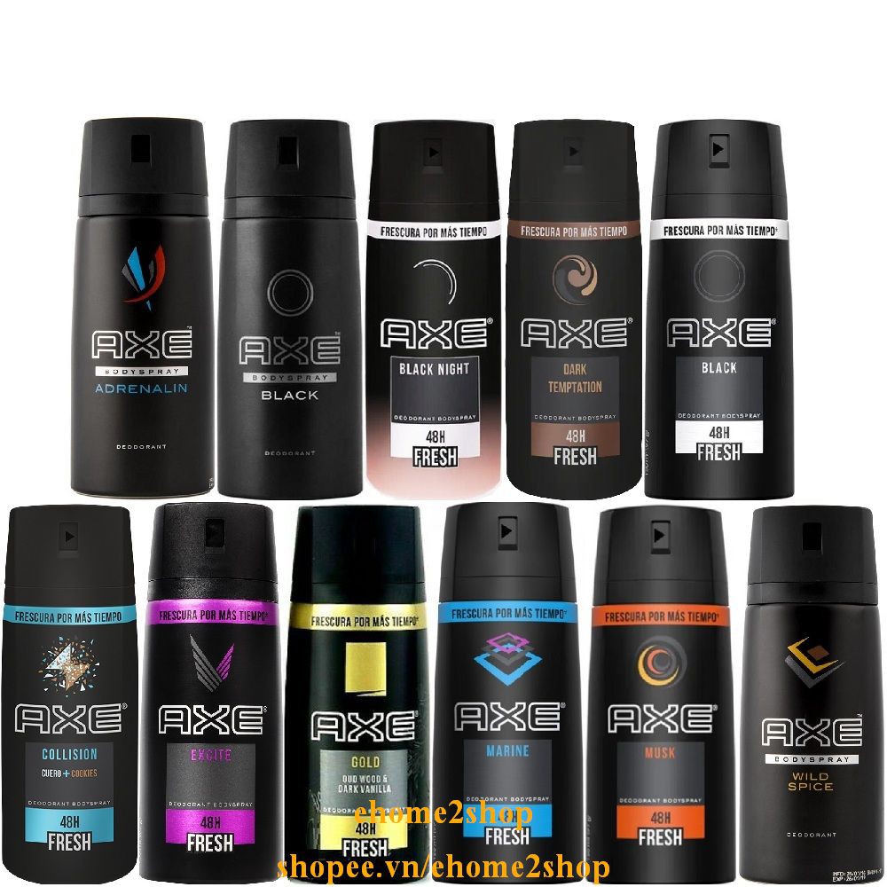 Xịt Khử Mùi Axe 150ml Tiempo Marine, shopee.vn/ehome2shop.