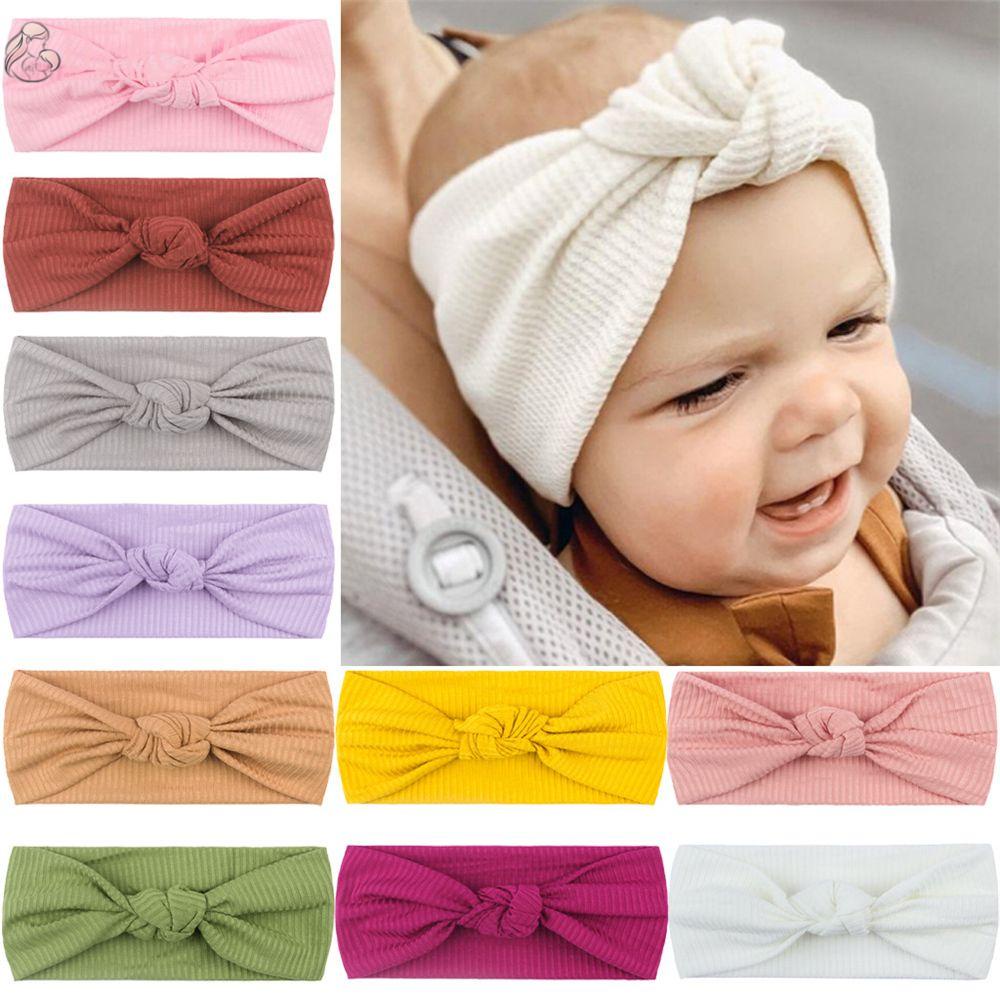 Băng đô turban thắt nút co giãn thời trang xuân thu cho bé gái sơ sinh