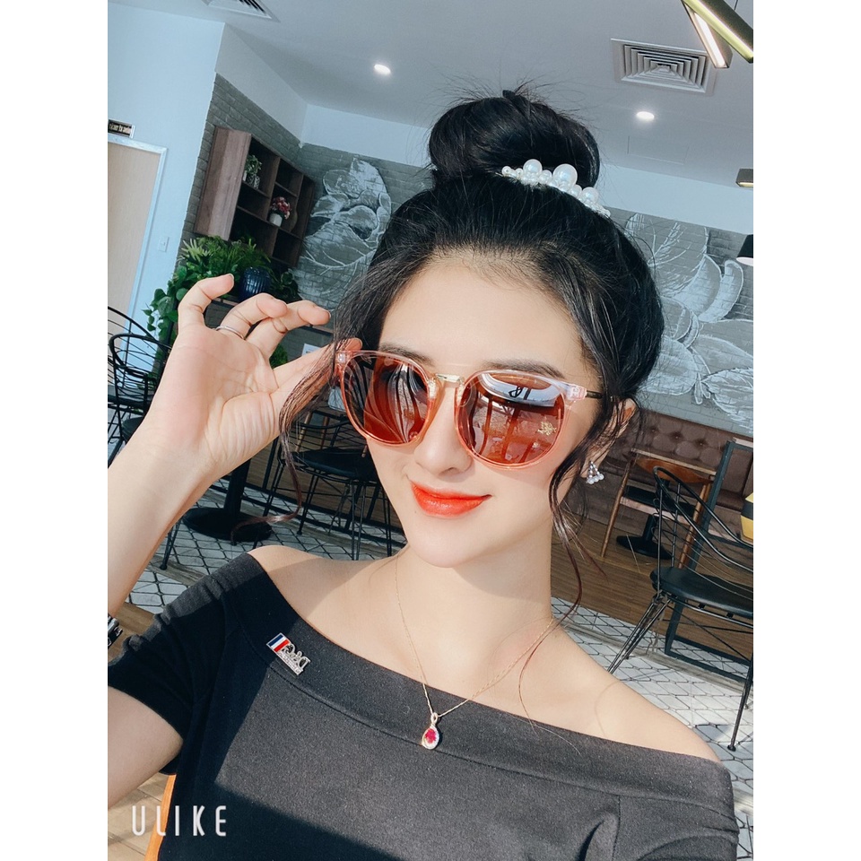 Mắt Kính Thời Trang Form Tròn Con Ong Tròng Polarized 8271 598 Phong Cách Hàn Quốc - Hazo
