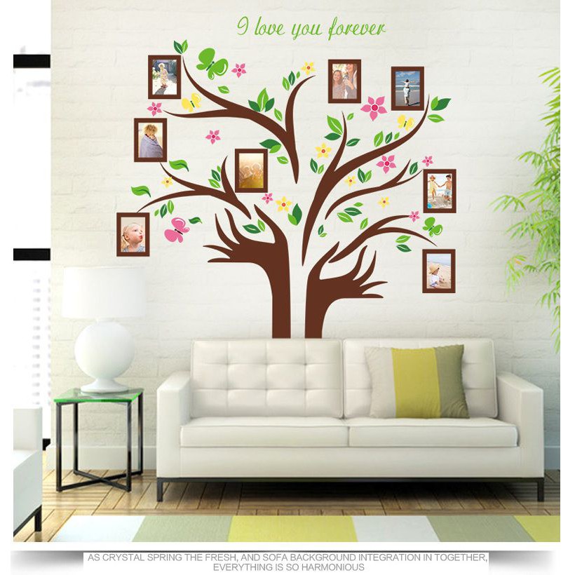 Decal dán tường Cây treo ảnh - Cây khung ảnh 14 AmyShop