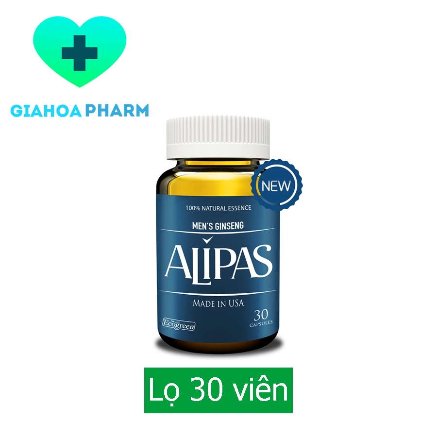 [CHÍNH HÃNG] Viên uống tăng cường sinh lý nam Sâm Alipas Men's Gingseng (Đủ tem tích điểm) bổ thận, tráng dương nam giới