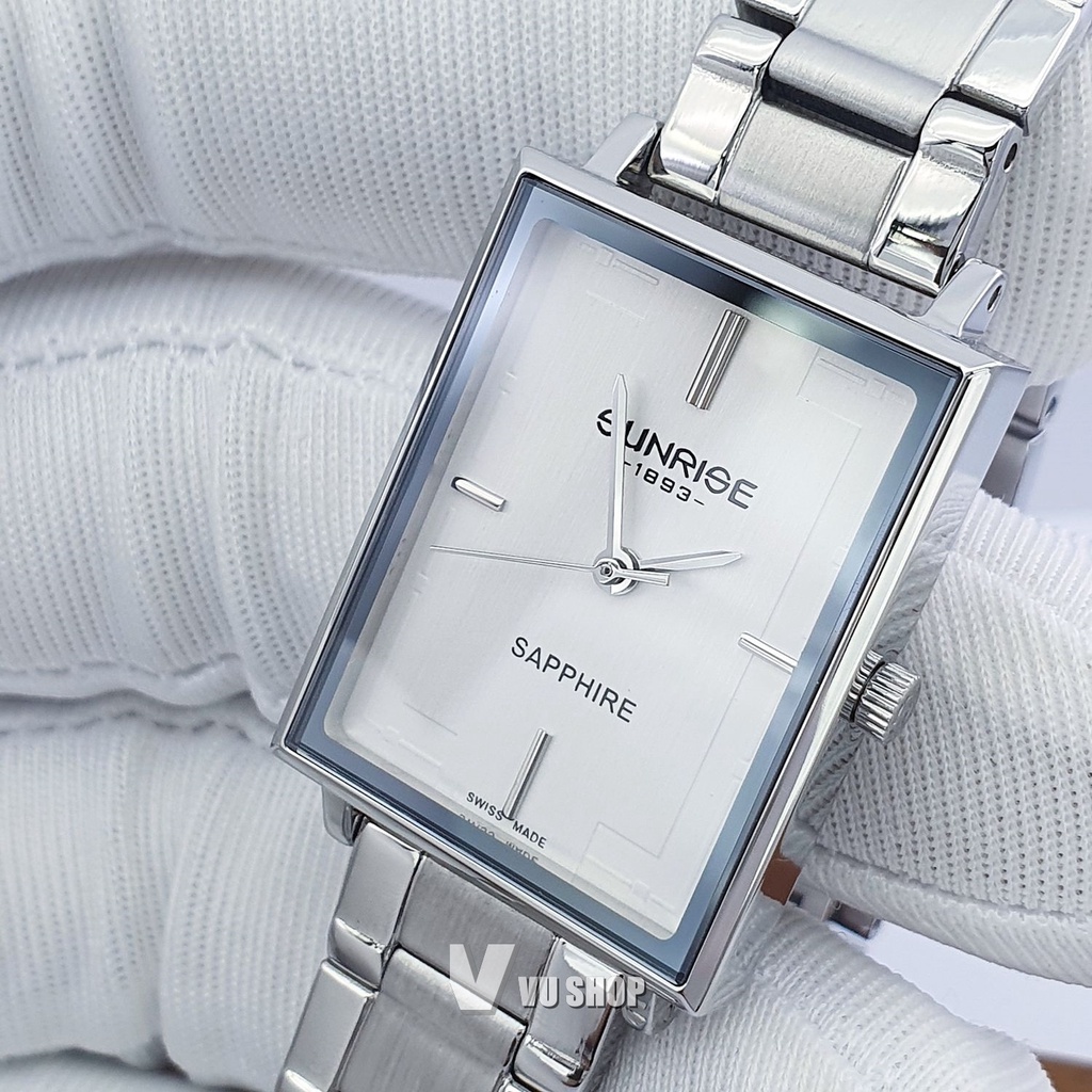 Đồng hồ nữ SUNRISE 9015SA Mặt vuông Chính hãng