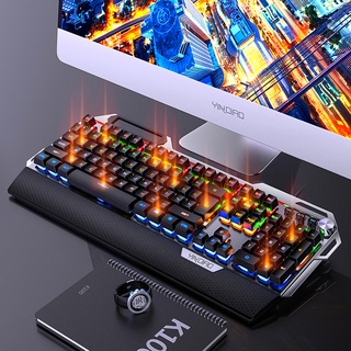 Bàn Phím Cơ Giá Rẻ K100 Blue Switch Chơi Game Có Giá Đỡ Điện Thoại Và Kê Tay Nhiều Chế Độ Đèn LED Nổi Bật - Giá Rẻ