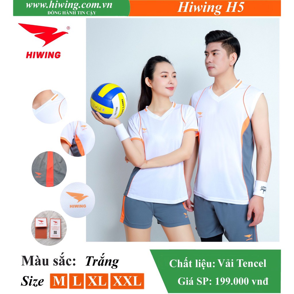 Quần áo bóng chuyền chất vải mè lạnh, co giãn đã chiều cao cấp Hiwing - tiêu chuẩn thi đấu, hàng xuất khẩu