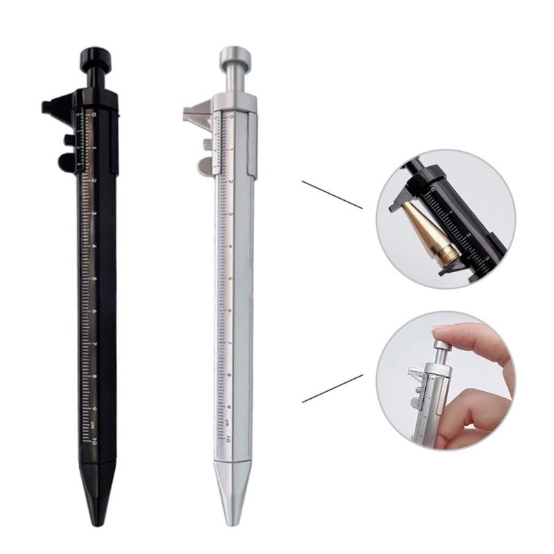 Bút Bi Tích Hợp Thước Đo 0-10cm Có Thể Thu Gọn Tiện Dụng Cho Học Sinh