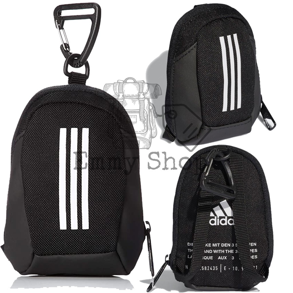 Móc Khóa Balo Adidas Tiny Bag FQ2449 Black Dạng Balo Mini Nhỏ Có Quai Đeo Emmyshop