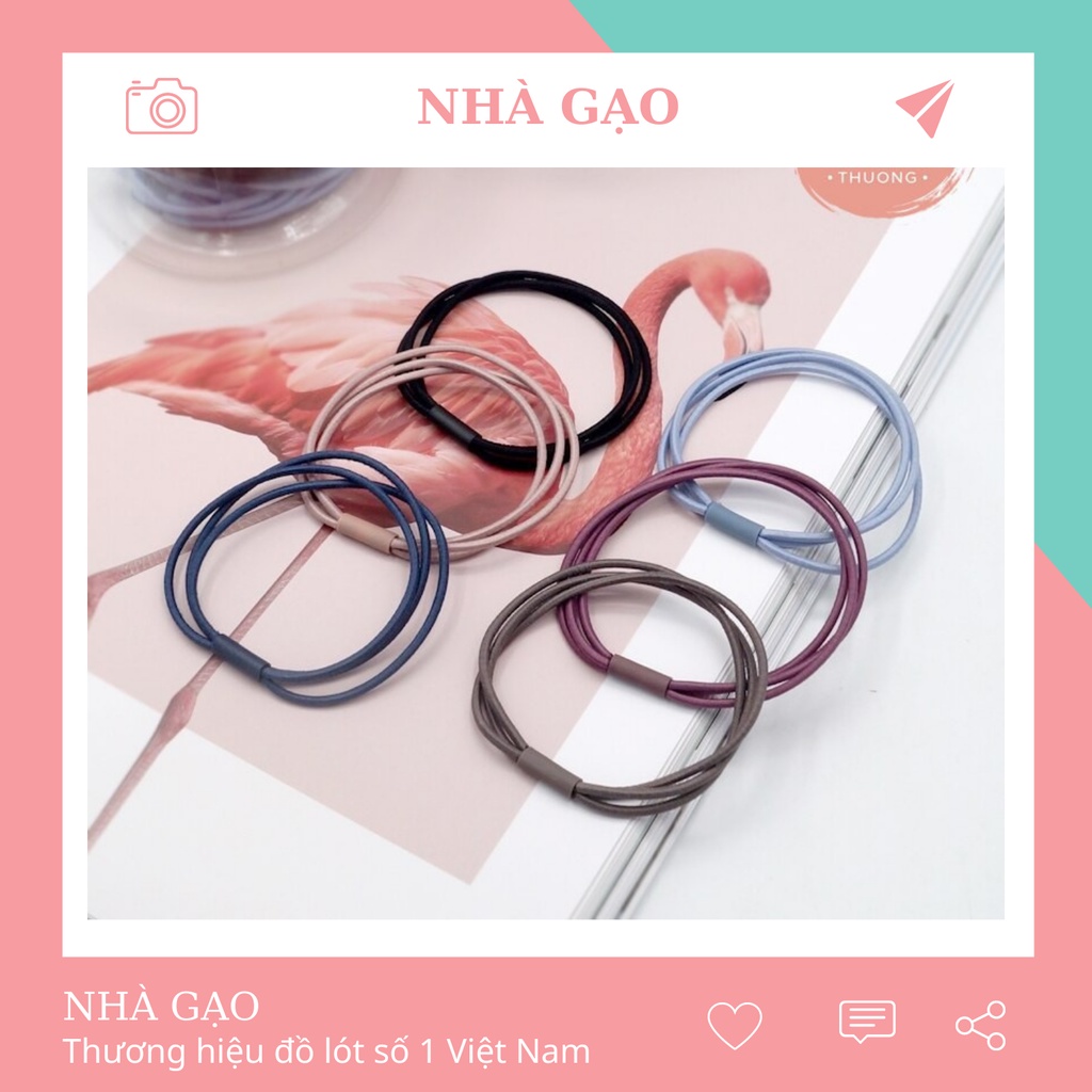 Dây buộc tóc, chun buộc tóc 3 sợi siêu bền, mua càng nhiều càng rẻ