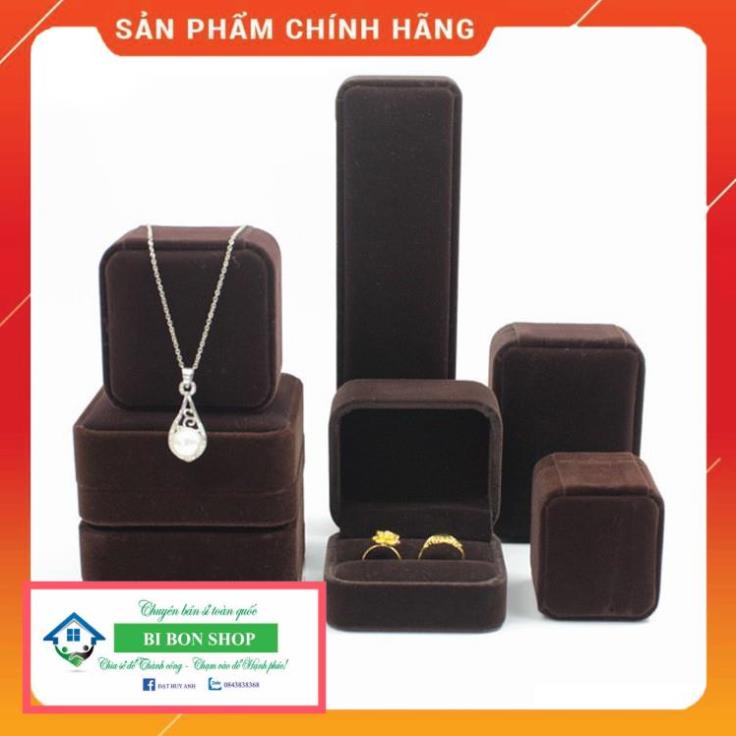 *HOT* [H4N4-Giá xưởng] COMBO 20 Hộp dây chuyền - Hộp đựng trang sức bọc nhung cao cấp kiểu nắp gập