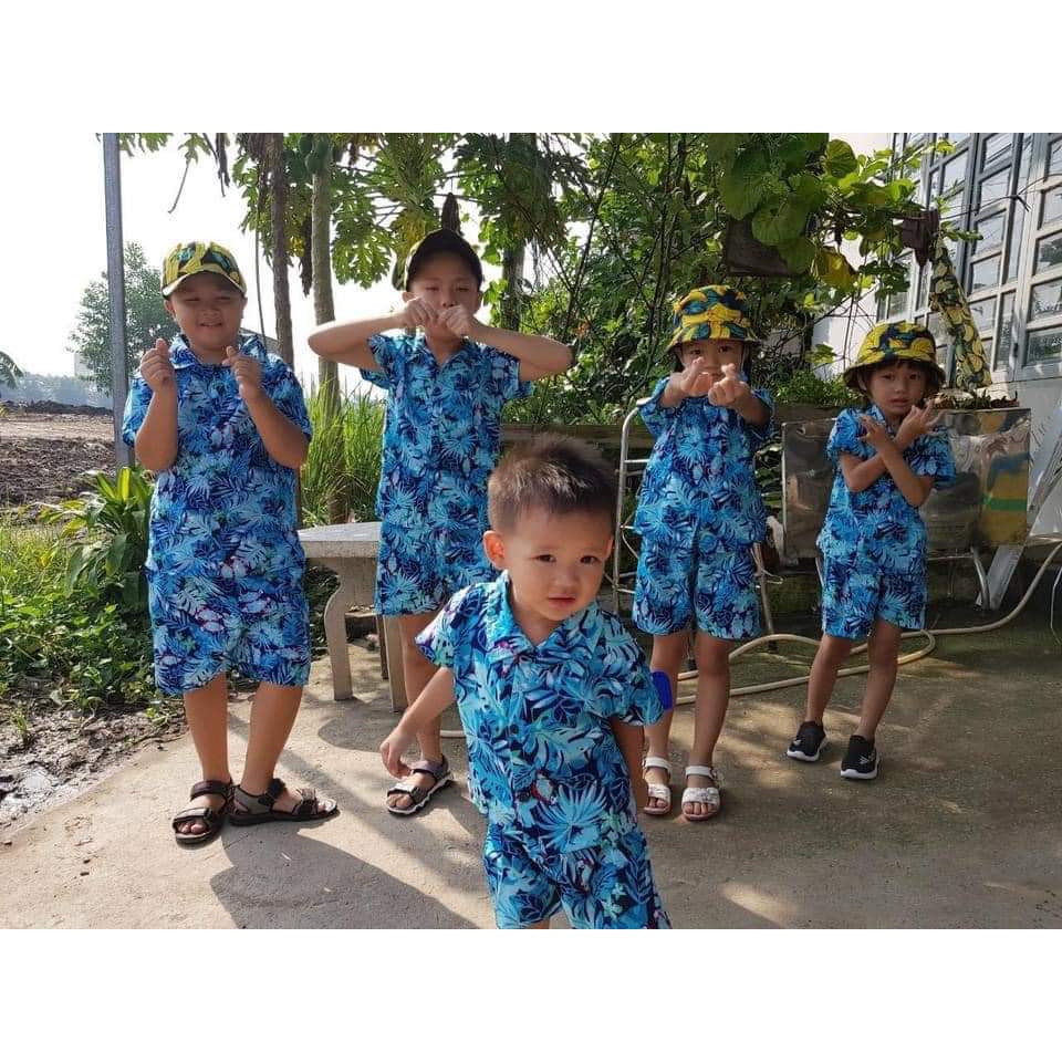 (chất kate thái 1 - kho HCM) bộ xanh vẹt đi biển, team - bộ hoa quả, trái cây big size - chuyên sỉ lẻ - nhuhuyen shop