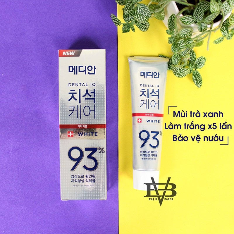 [CHÍNH HÃNG] Kem đánh răng Median 93% Hàn Quốc loại 120g FULL 4 loại: TRẮNG, ĐỎ, XANH DƯƠNG, XANH LÁ