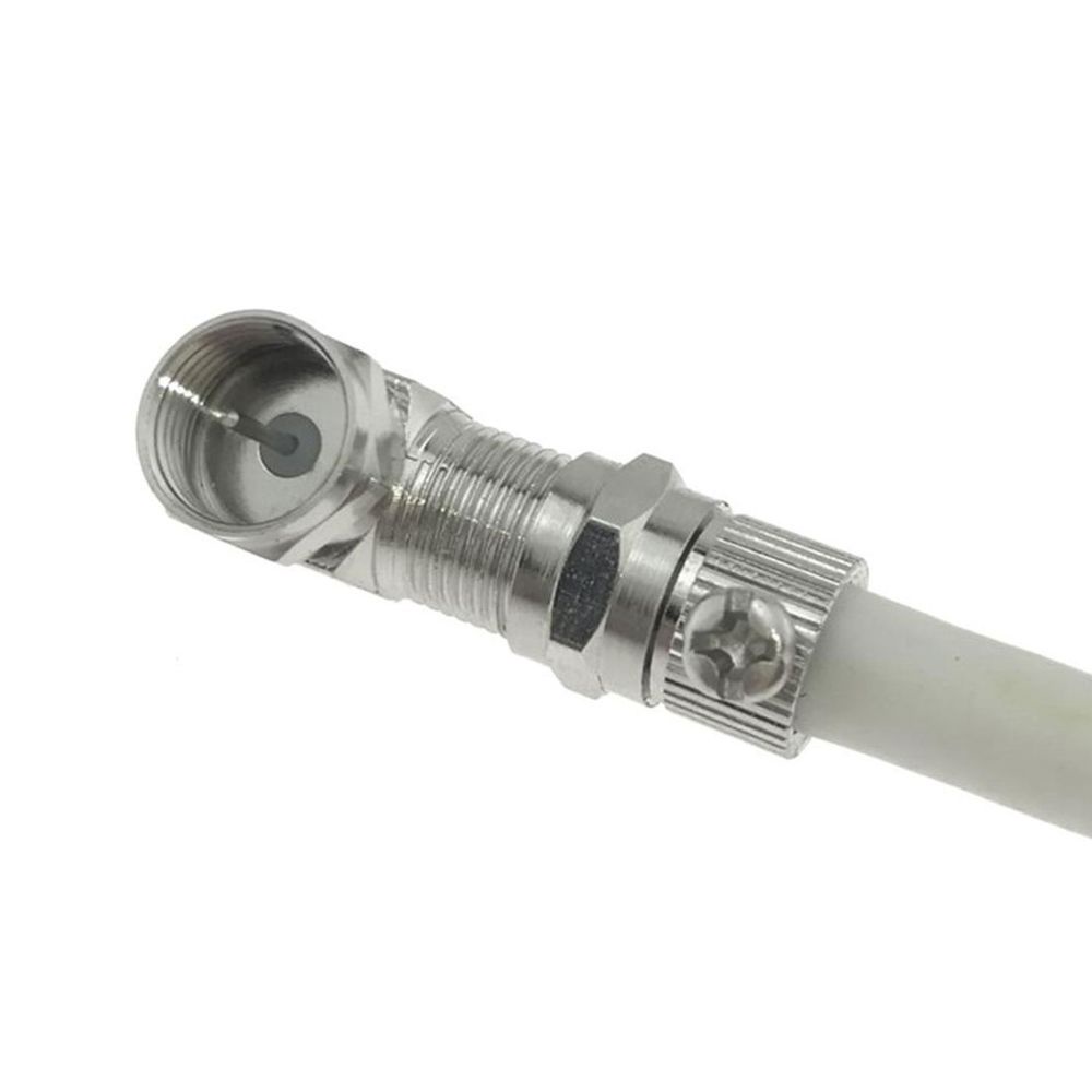 Set 5 Đầu Nối Ăng Ten Tv Rg5 Rg6 Góc Phải 90 Độ Bằng Hợp Kim Nhôm