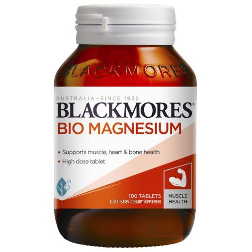 Viên Uống Bổ Sung Magie Hỗ Trợ Cơ Bắp Blackmores BIO Magnesium 100 viên