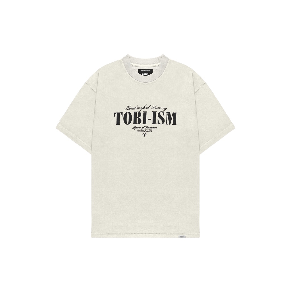 Áo thun tay lỡ TOBI-ism vải Cotton