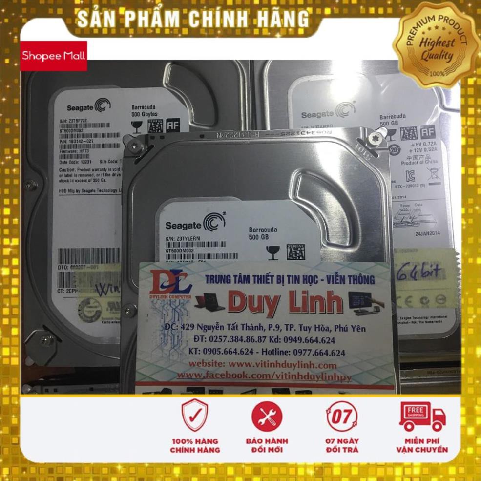 Siêu sale_ HDD 500G Seagate cài sẵn Win 7 64bit bảo hành 03 tháng