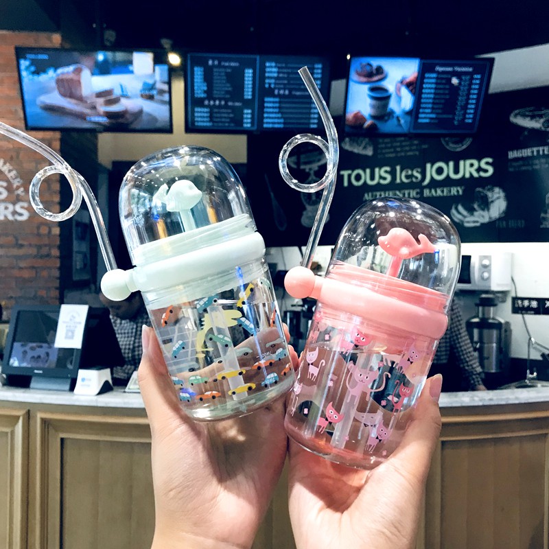 Bình nước cho học sinh tiểu học và mẫu giáo MẪU CÁ HEO- 250ml, mẫu heo xinh 350ml
