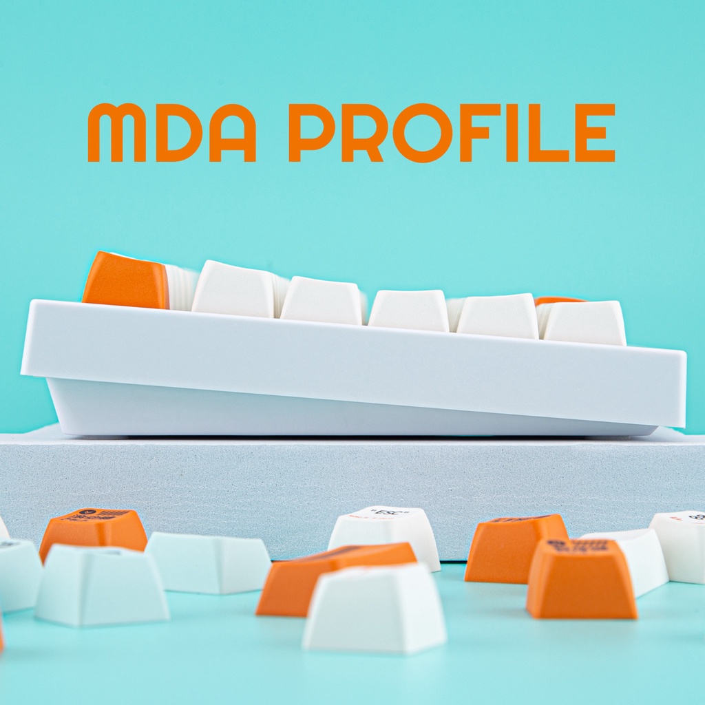 Nắp bàn phím PBT tùy chỉnh MDA Cấu hình 160 Phím Dye Thăng hoa 60%, 65%, 75%, 100% ANSI Layout Keycap cho Bàn phím cơ Cherry MX Công tắc