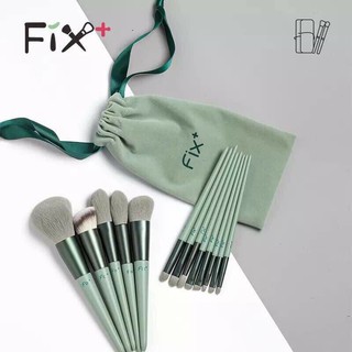 Bộ cọ trang điểm fix 13 cây xanh, hồng,nâu