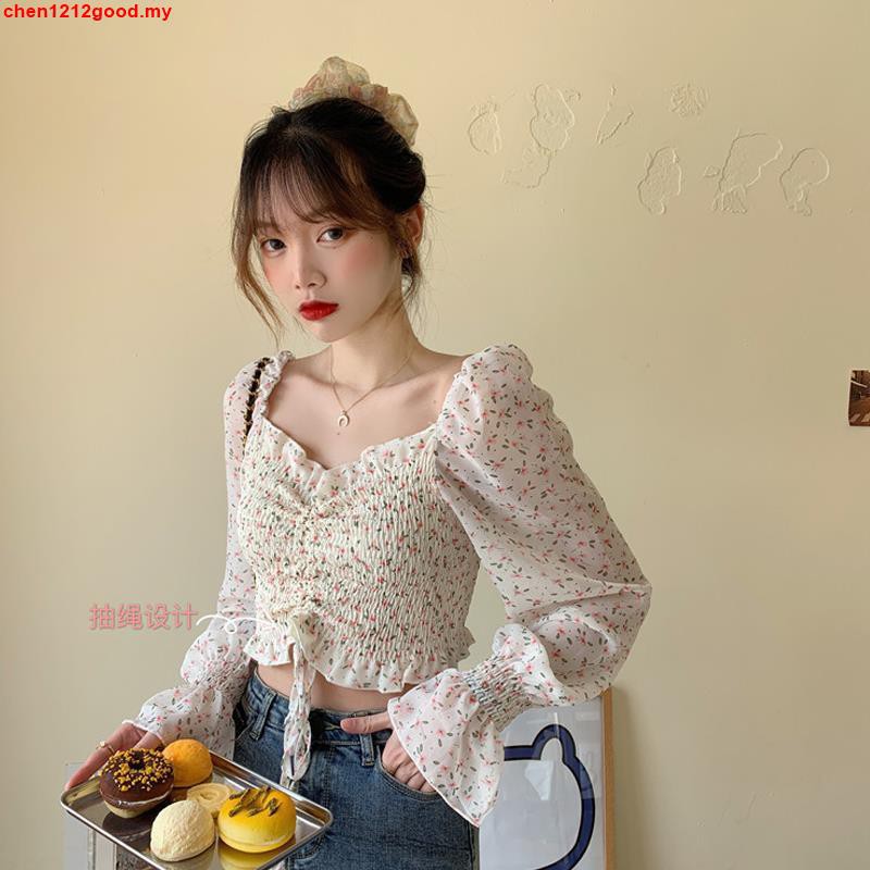 Áo Sơ Mi Chiffon Tay Dài In Hoa Màu Tím Cỡ Nhỏ Thời Trang Thanh Lịch Cho Nữ 4.23