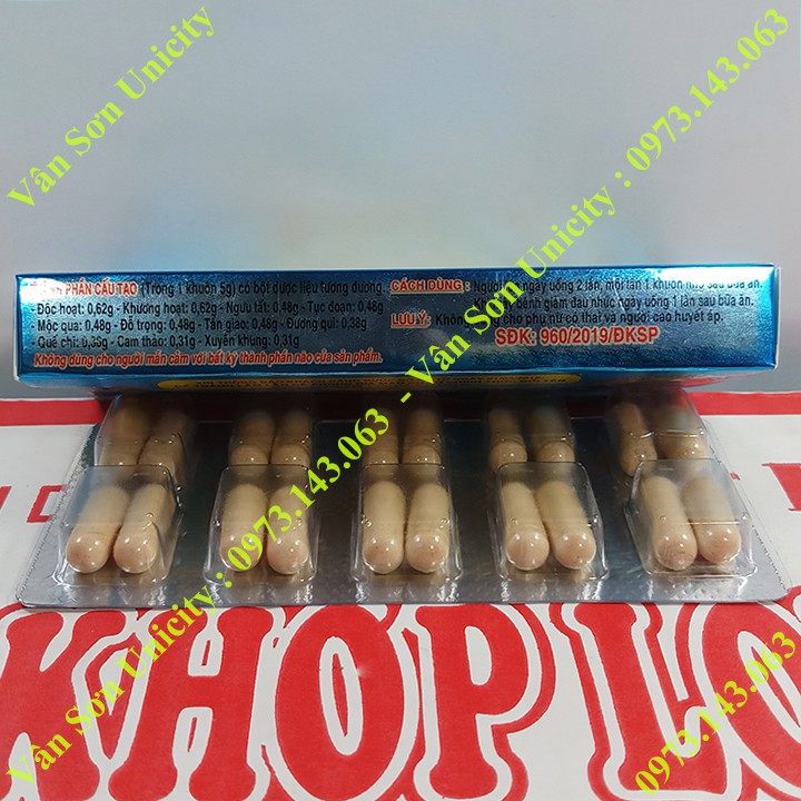 10 hộp Dưỡng Khớp Long Phụng viên nang (nhộng) trắng Đặng Hồng Phước vỉ 10 khuôn