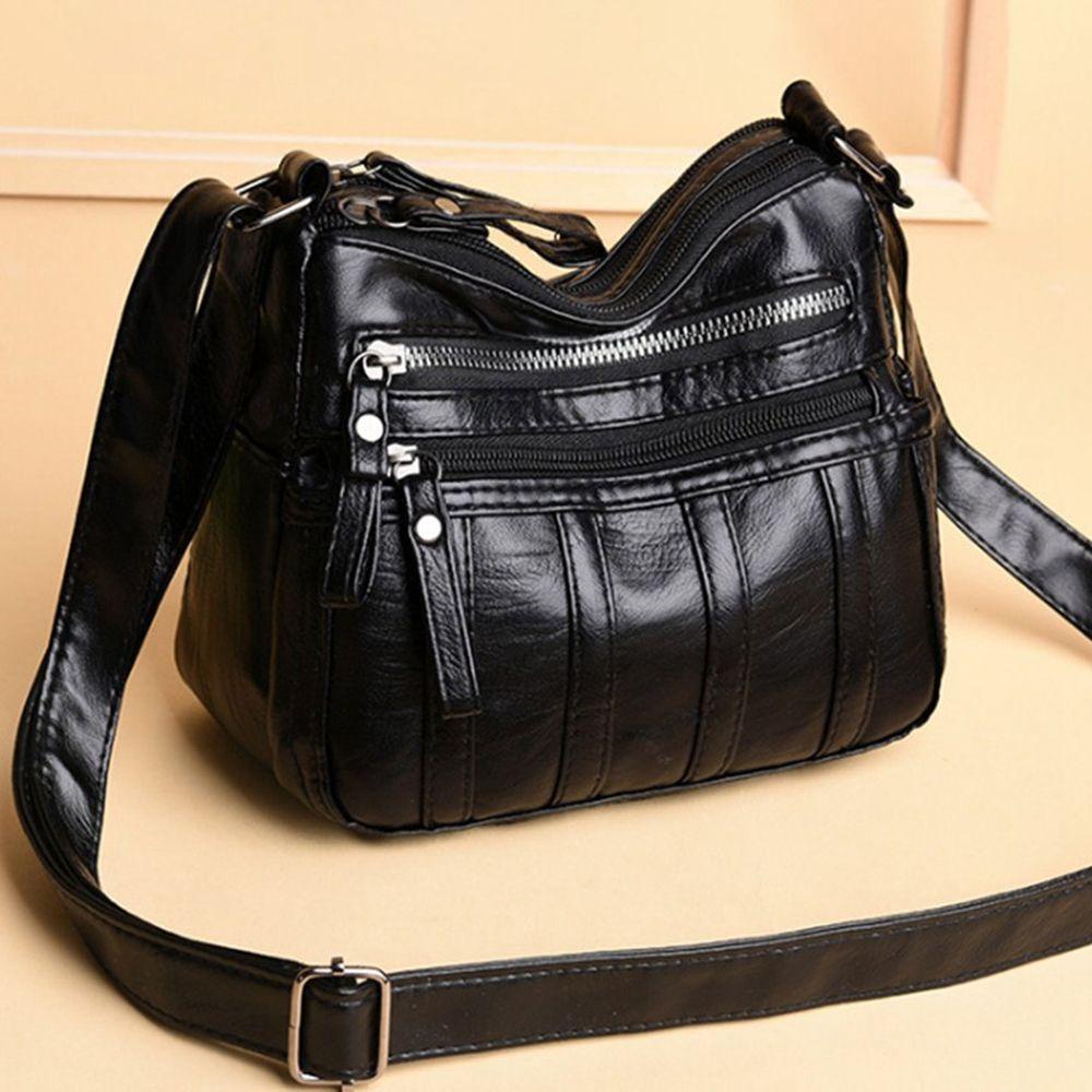 ELEGANT Túi Xách Đeo Vai Da PU Cỡ Lớn Thiết Kế Đơn Giản Thời Trang Cho Nữ