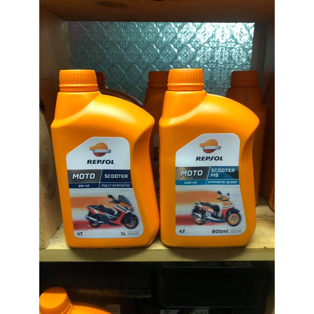 nhớt xe ga repsol  5w40 và 10W40