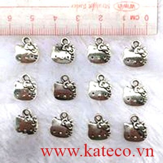 JX18289IR Phụ kiện mặt mèo 13x12mm Màu bạc 50 gram/bịch