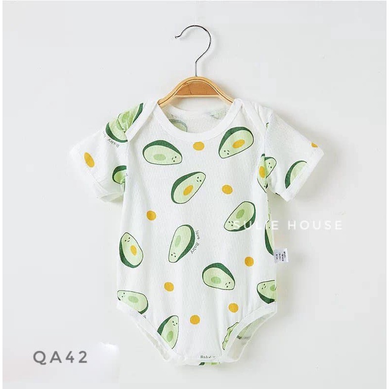 Bộ body cộc tay cotton họa tiết - QA42