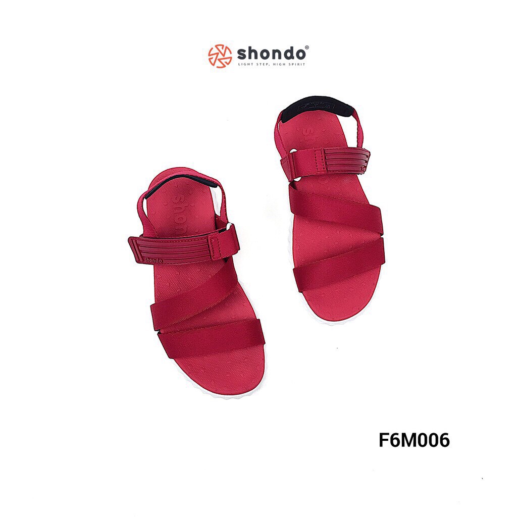 SHAT - Giày Sandal Quai Chéo Shat F6M006 Đỏ đế trắng