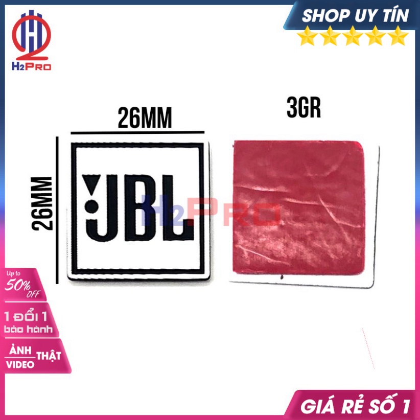[RẺ VÔ ĐỊCH] Các loại tem loa dùng cho loa JBL H2Pro chất liệu nhôm hoặc nhựa (2 chiếc), tem dán thùng loa JBL cao cấp