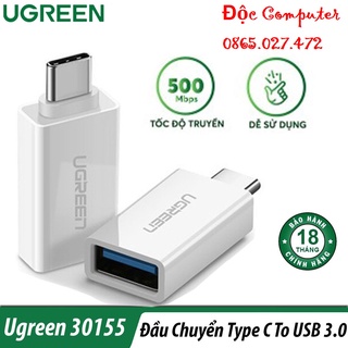Đầu chuyển usb type-c to usb 3.0 ugreen 30155 - hàng chính hãng