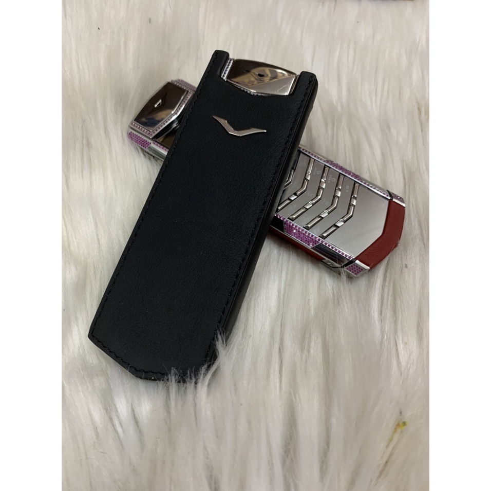 Bao da vertu Sing S đứng không nắp trơn chất cực đẹp