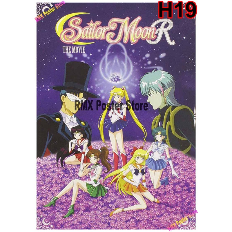 Poster Phim Hoạt Hình Thủy Thủ Mặt Trăng Tráng Giấy Màu Trắng Trang Trí Nhà Cửa / Quán bar