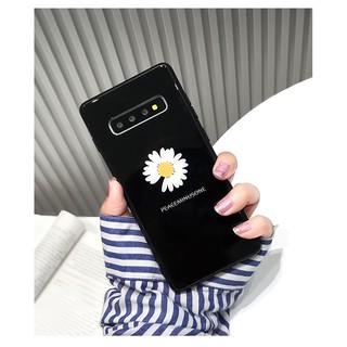 Ốp lưng kính hoa cúc Samsung Galaxy Note 10+ / Note 10 / Note 9 / Note 8 / S9+ / S8+