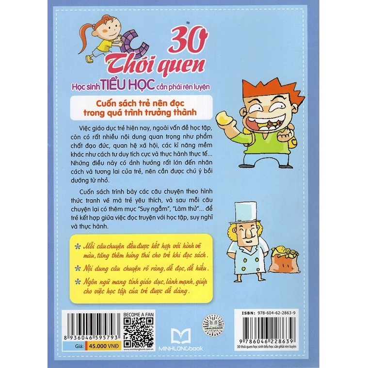 Sách: 30 Thói Quen Học Sinh Tiểu Học Cần Phải Rèn Luyện