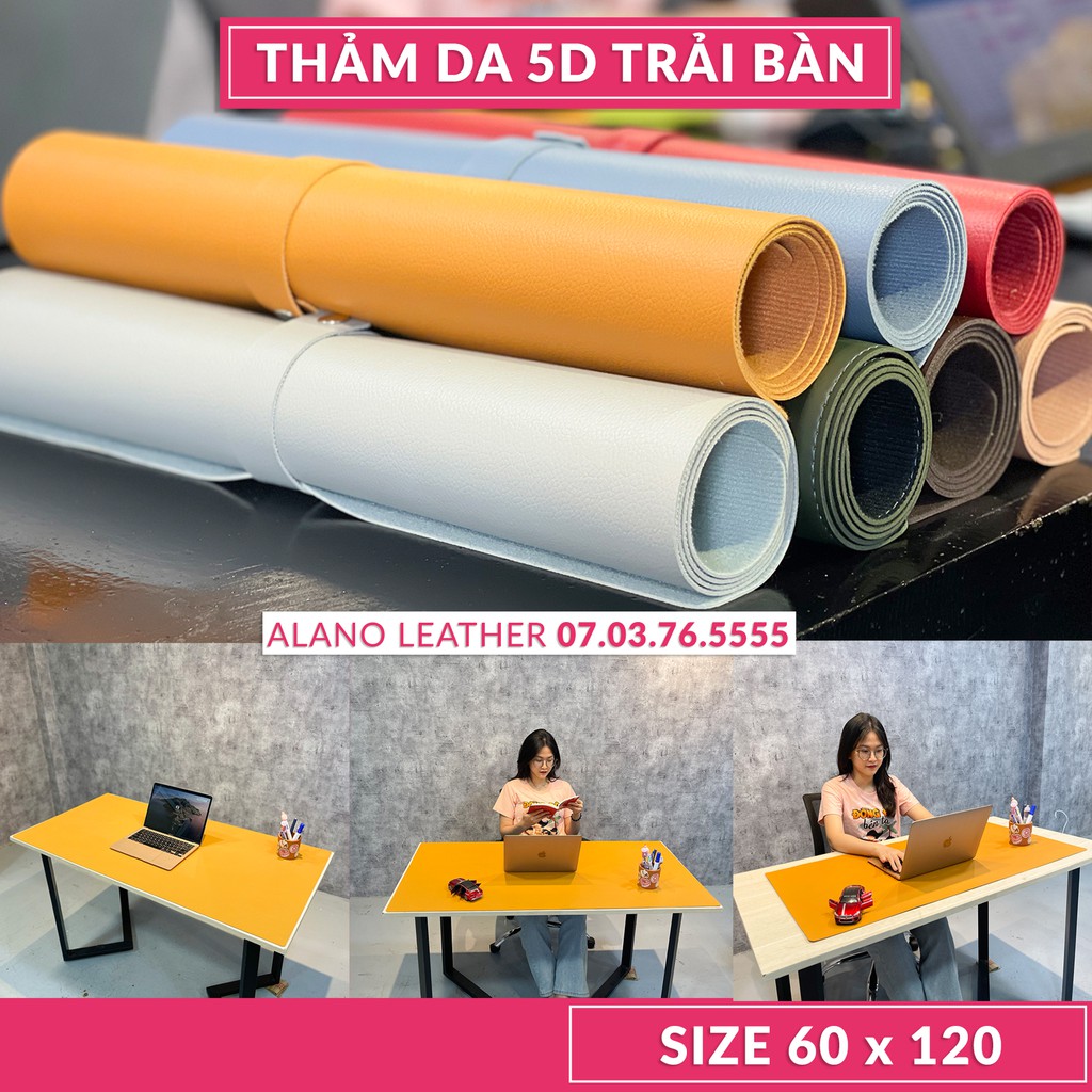 [Hình Thật / Giá Xưởng] Thảm Da Trải Bàn 5D Chống Thấm, Chống Trầy, Tiện Lợi, Cao Cấp - Size 60 x 120 cm