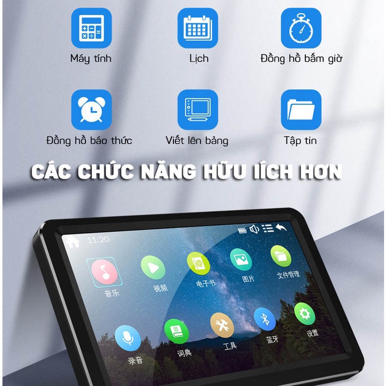 Máy Nghe Nhạc MP3/MP4 Màn Hình Cảm Ứng Siêu Lớn 7.1 Inch Bluetooth Xem Phim Siêu Nét V8 Bộ Nhớ 8GB  GEAR79