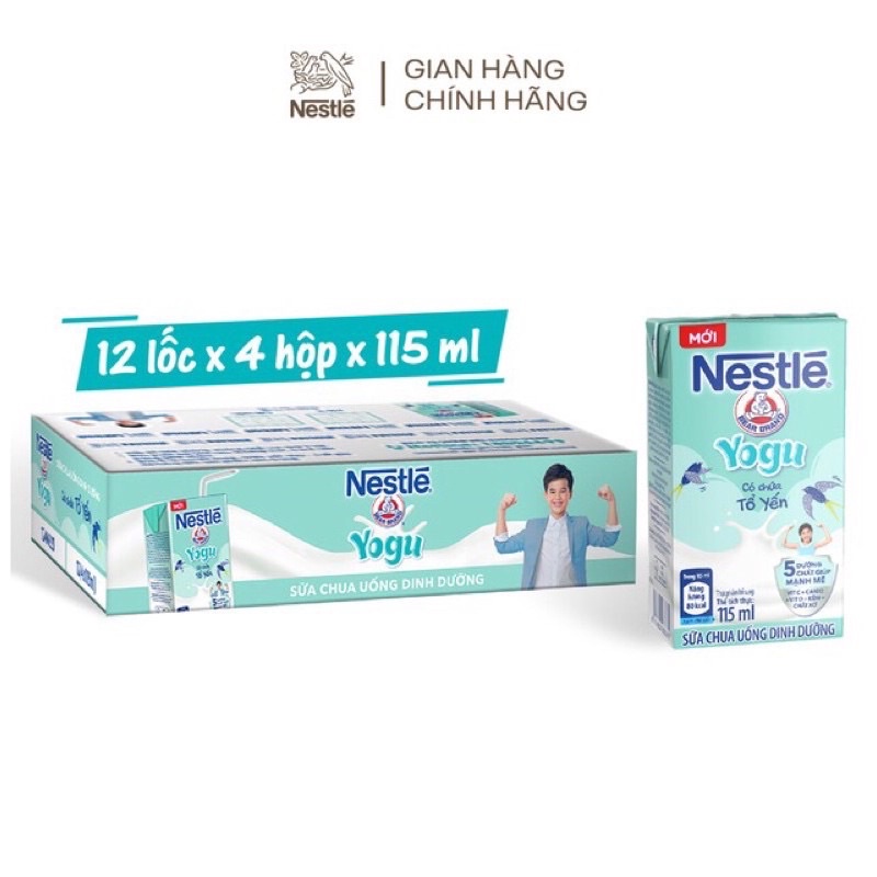 Thùng sữa chua uống dinh dưỡng nestle Yogu(48 hộp*115ml)
