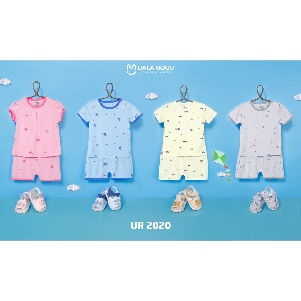 UR2020 Bộ cộc tay cài vai vải sợi tre Uala rogo