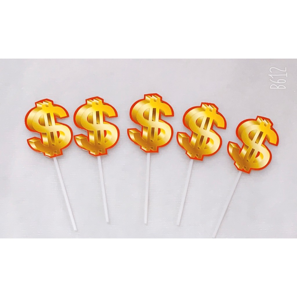 10 set cắm giấy 5 chữ S vàng đỏ 3D-Q6074