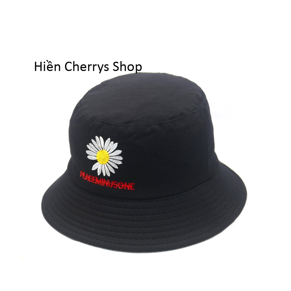 Nón tai bèo Bucket hoa cúc chữ 1 mặt thích hợp cho mọi lứa tuổi và tuổi teen