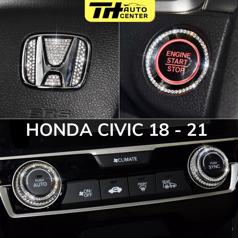 Ốp nội thất đính đá cho xe Honda Civic 18 21 thế hệ thứ 10 PhukienxehoiTH