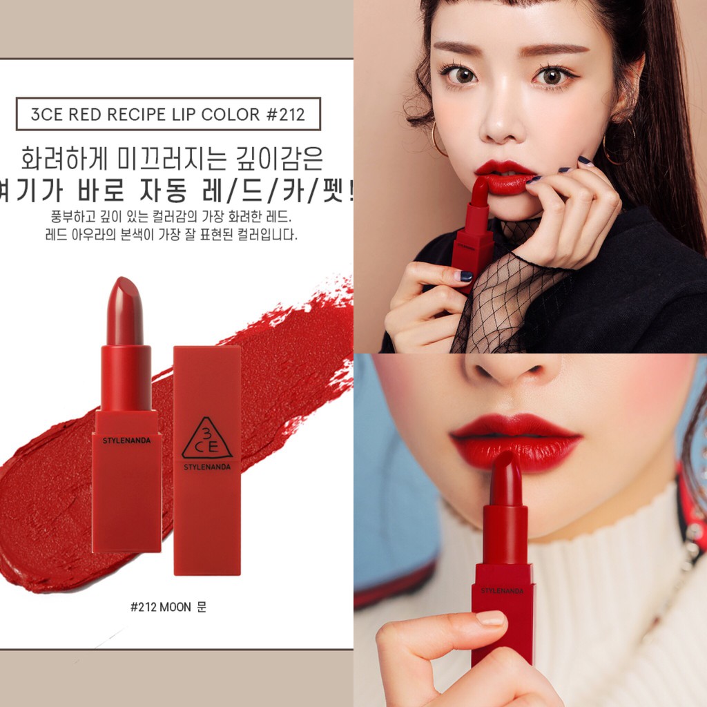 Son Thỏi Lì Vỏ Đỏ 3CE Red Recipe Matte Lip Color